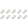 Lighto | LED-glödtråd | Stor sockel E27 | Standardlampa | Ljusstark | 60mm | 6W | 10 stycken