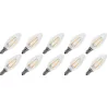 Lighto | LED-glödtråd | Liten sockel E14 | Ljusstake | Ljus | 35mm | 2W | 10 st.