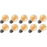Lighto | LED-glödtråd | Stor sockel E27 | Kulglödlampa | Guld | 45mm | 4W | 10 st.