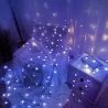 Modee | Julbelysning LED-ljusslinga | 10m | 100 lampor med 8 ljuslägen | IP44 | kallvitt ljus