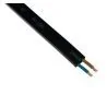 Piercingkabel 2 x 1,5 mm neopren svart per meter