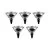 5x Glödlampa | Spot | Stor armatur E27 | 75W | 122mm | Matt