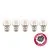 Bailey | 5x LED-bollampa B22d 2W
